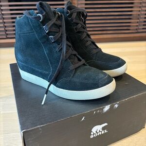 Sorel Women's Black Out N About Wedge Size 8